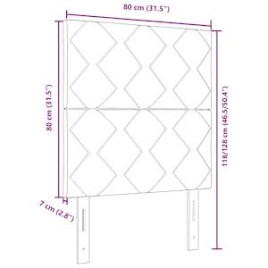 Čelo postele Tmavě šedá 80 cm textil - obrázek 9