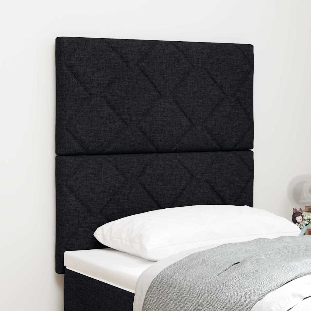 vidaXL Kopfteil im Diamantblock-Design, Schwarz, 80 cm, aus Stoff