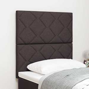 Čelo postele Tmavě hnědá 80 cm textil