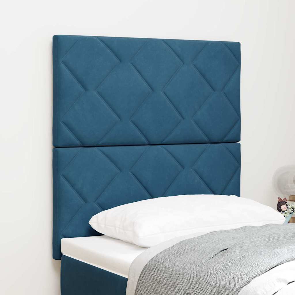 Voodiots Teemantblokkmustriga Tume Sinine 80 cm Samet, vidaXL Voodiots Teemantblokkmustriga Tume Sinine 160 cm Samet