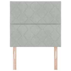 Čelo postele Světle šedá 90 cm samet - obrázek 4