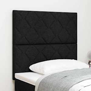 Čelo postele Černý 100 cm textil - obrázek 1