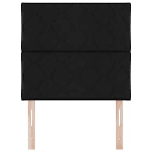 Čelo postele Černý 100 cm textil - obrázek 4
