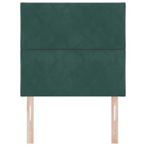 Čelo postele Tmavě zelená 100 cm samet - obrázek 4