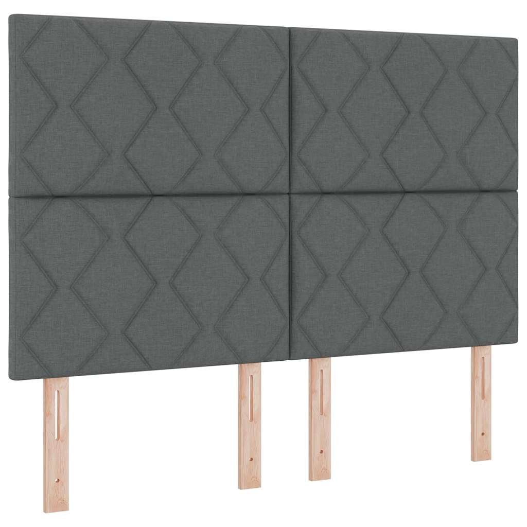 Pääty, timanttiblokki-design, tummanharmaa, 140 cm, kangas