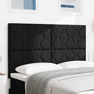 Čelo postele Černý 160 cm textil - obrázek 1