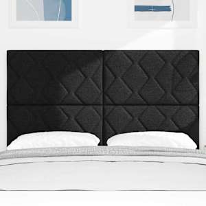 Čelo postele Černý 160 cm textil - obrázek 3