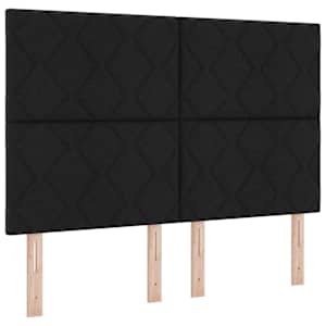 Čelo postele Černý 160 cm textil - obrázek 2