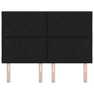 Čelo postele Černý 160 cm textil - obrázek 4
