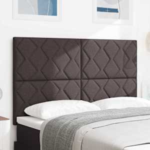 Čelo postele Tmavě hnědá 160 cm textil