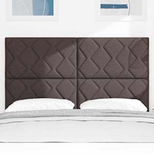Čelo postele Tmavě hnědá 160 cm textil - obrázek 3