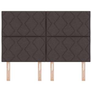 Čelo postele Tmavě hnědá 160 cm textil - obrázek 4