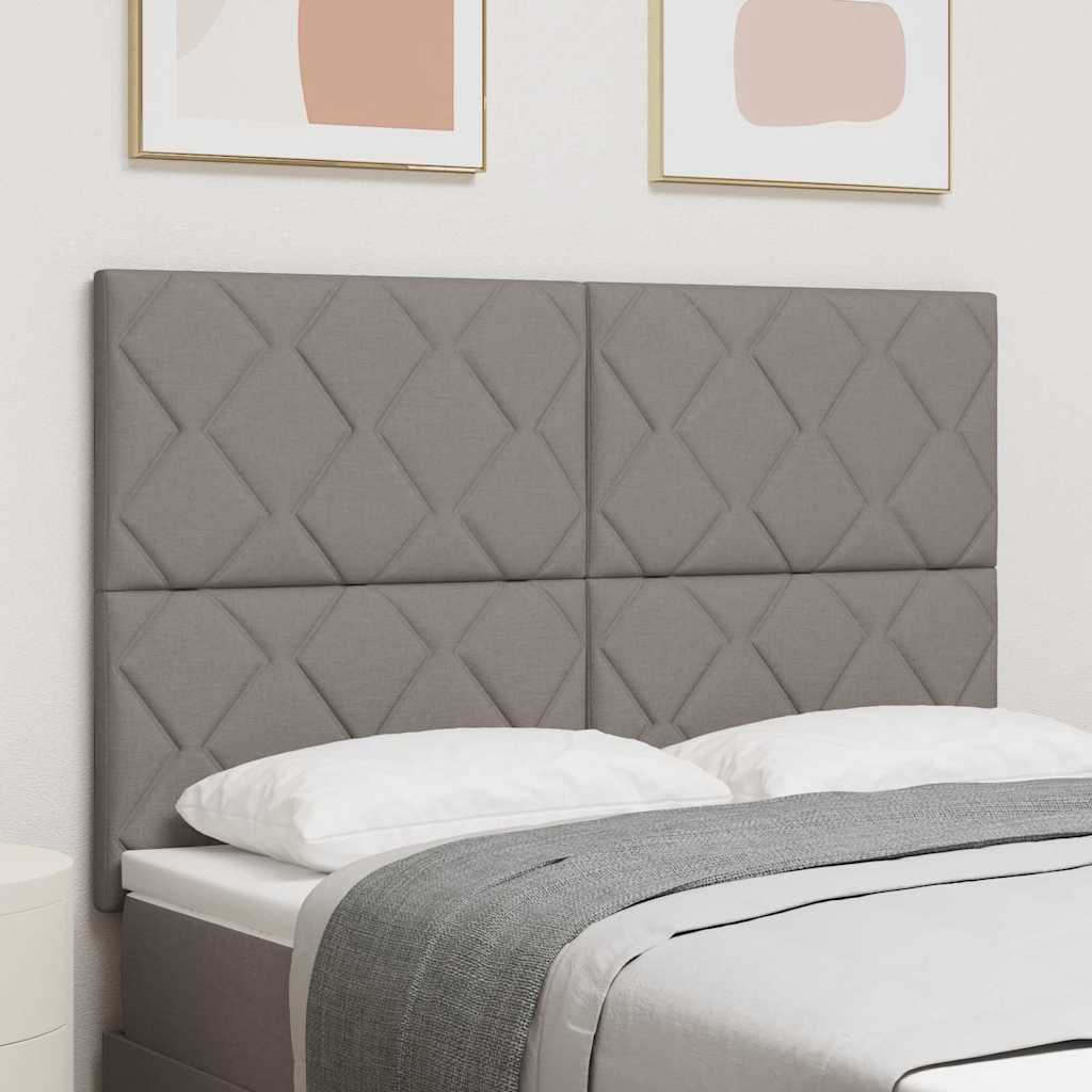 Sengegavl Geometrisk Design Gråbrun 160 cm Stof