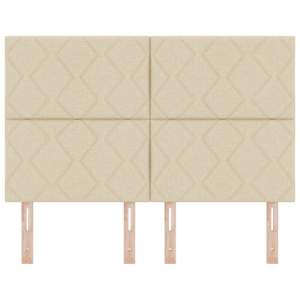 Čelo postele Krémová 160 cm textil - obrázek 4