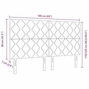 Čelo postele Modrá 160 cm textil - obrázek 9