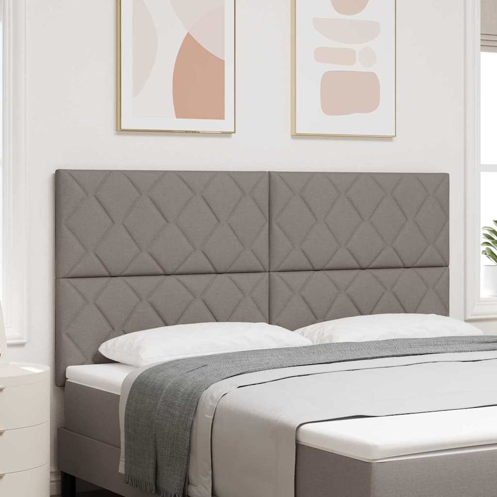 vidaXL Stoffkopfteil Geometrisch mit Kopfteil Taupe 180 cm Stoff