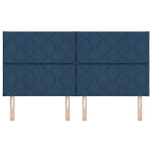 Čelo postele Tmavě modrá textil - obrázek 4