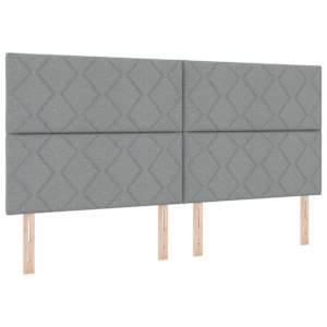 Čelo postele Světle šedá 200 cm textil - obrázek 2