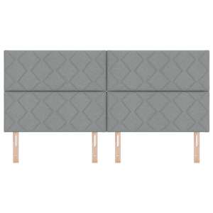 Čelo postele Světle šedá 200 cm textil - obrázek 4