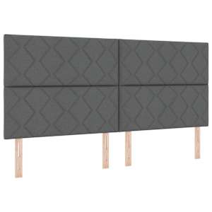 Čelo postele Tmavě šedá 200 cm textil - obrázek 2