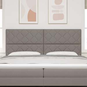 Čelo postele Taupe 200 cm textil - obrázek 3