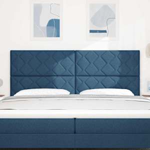 Čelo postele Modrá 200 cm textil - obrázek 3
