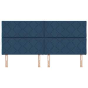 Čelo postele Modrá 200 cm textil - obrázek 4