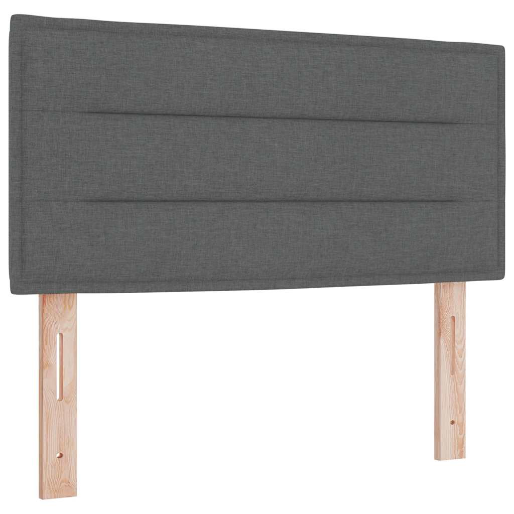 LED-päätylauta Suorakaide Design Tumma harmaa 90 cm Kangas