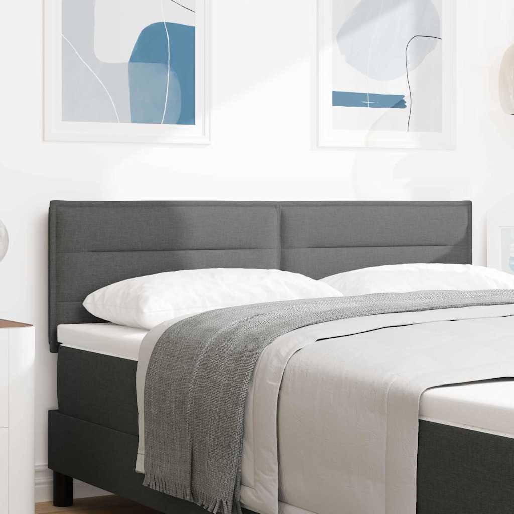 LED Hovedgærde Linje Design Mørkegrå 80 cm Stof