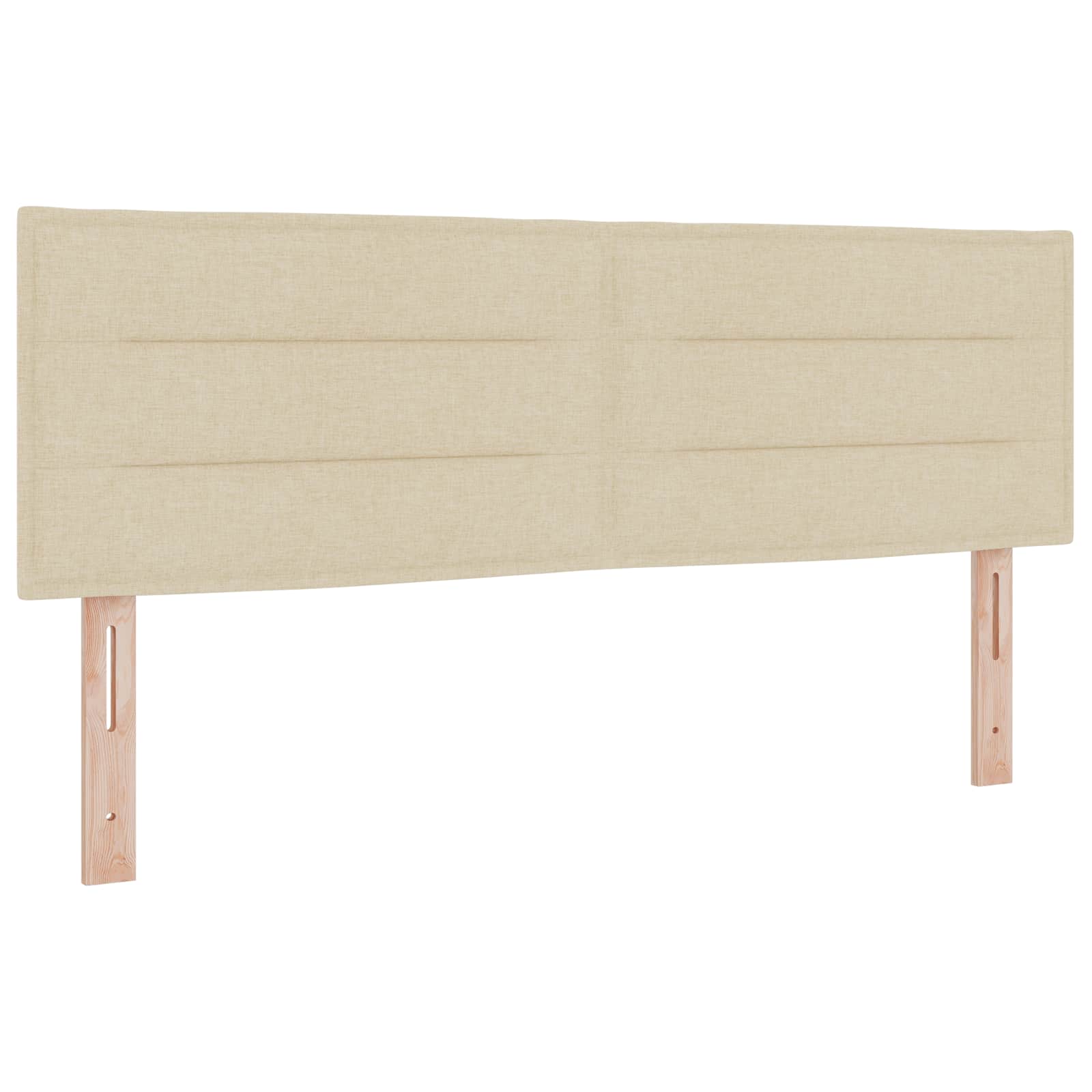 Thumbnail - vidaXL LED Kopfteil mit LED-Lichtleisten Creme 160 cm Stoff