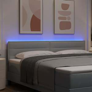 LED hlavová deska s LED pásky s čelo Světle šedá 180 cm textil - obrázek 4