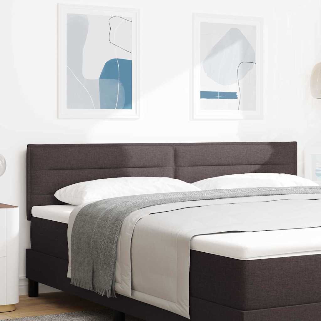 LED Hovedgærde Linjer Design Mørkebrun 90 cm Stof