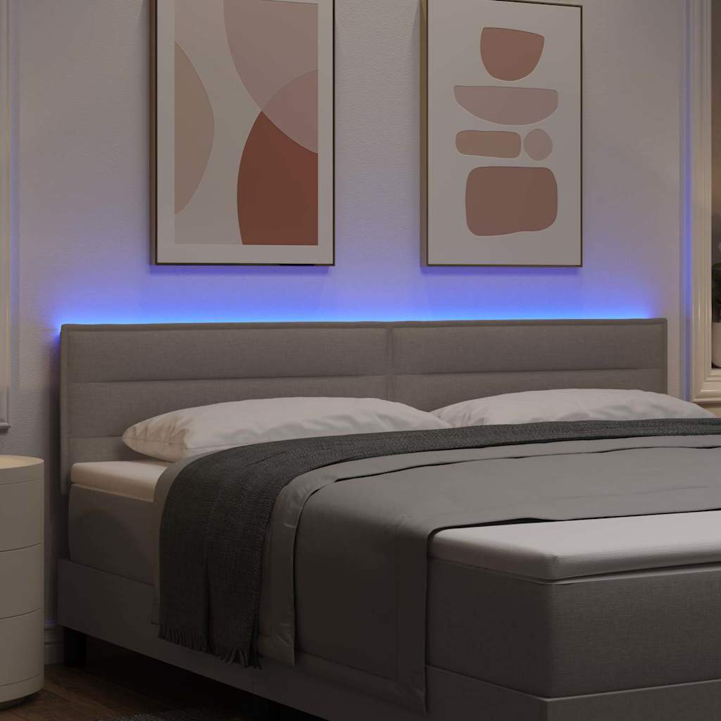 LED hlavová deska s LED pásky s čelo Taupe 180 cm textil - obrázek 4