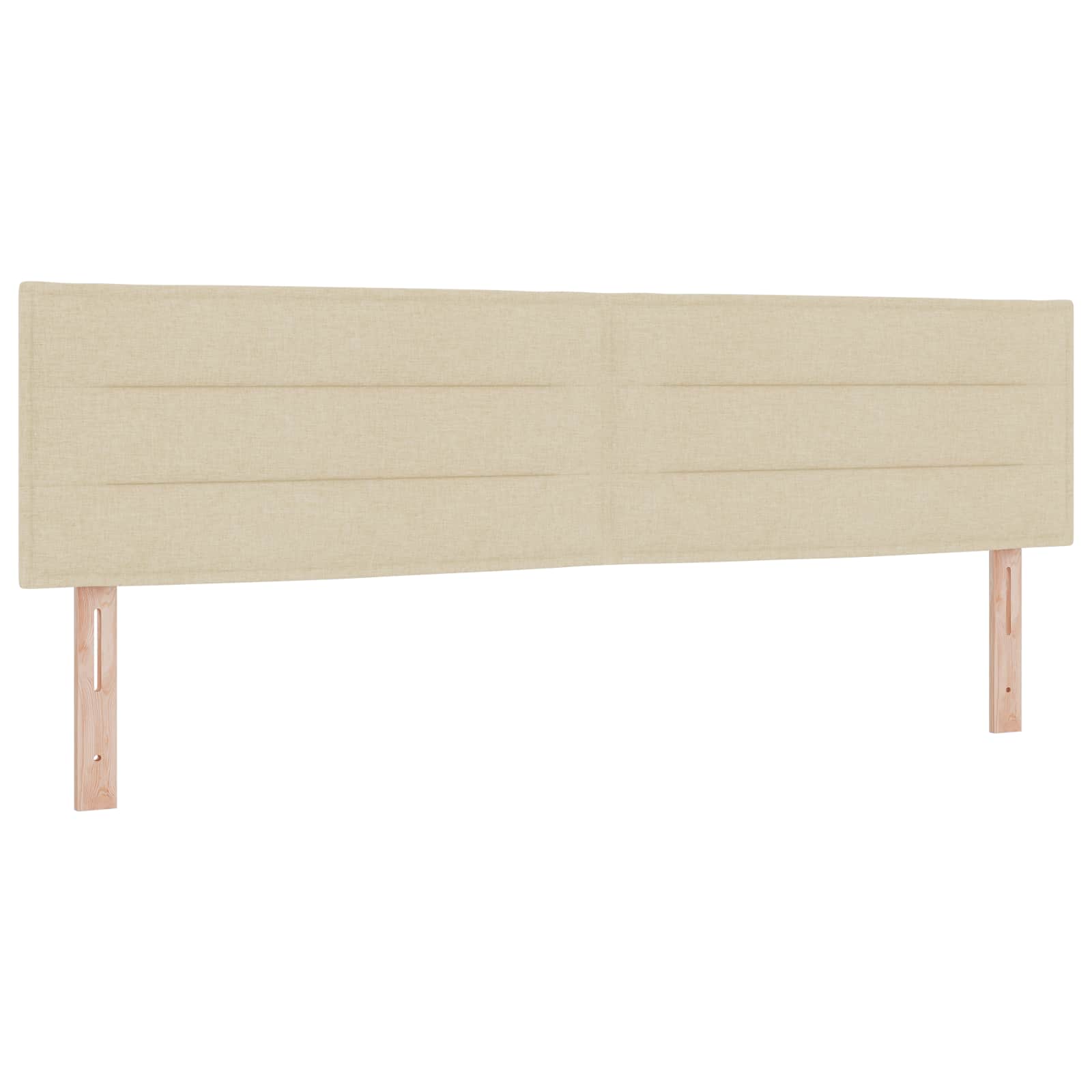 Thumbnail - vidaXL LED Kopfteil mit LED-Lichtleisten Creme 180 cm Polyester