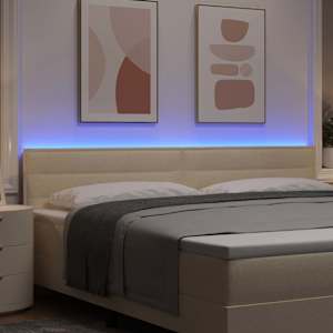 LED hlavová deska s LED pásky s čelo Krémová 200 cm textil - obrázek 4