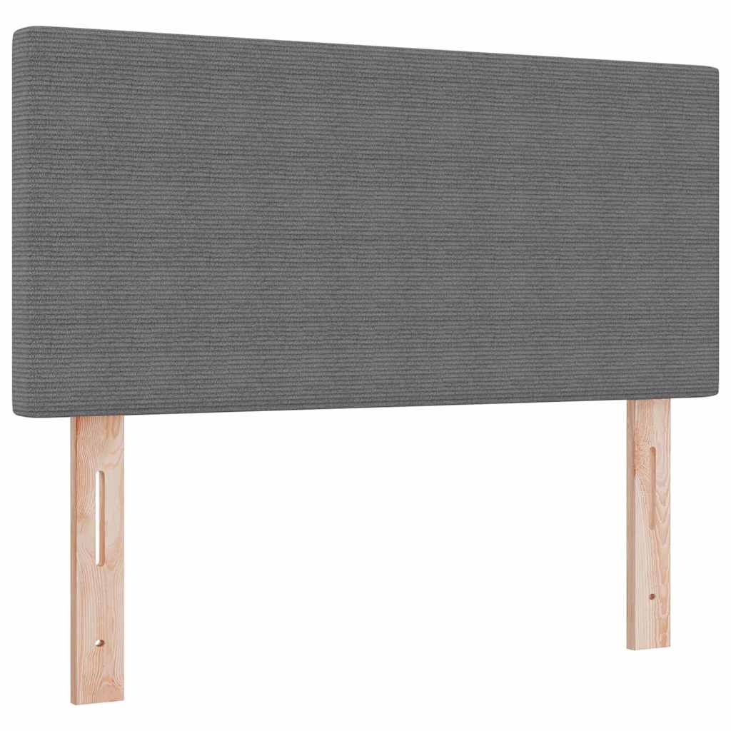 LED päätuki, yksinkertainen muotoilu, vaaleanharmaa, 90 cm, samettikangas