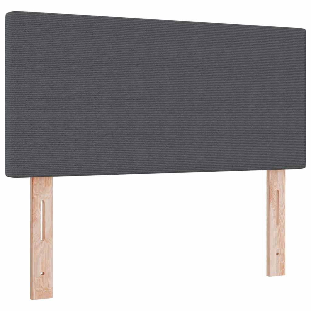 LED-pääty Suora muoto harmaa 90 cm Corduroy-kangas