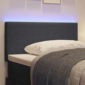 LED hlavová deska s čelo Tmavě šedá 100 cm Polyester - obrázek 4
