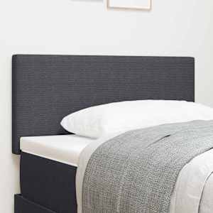 LED hlavová deska s čelo Tmavě šedá 100 cm Polyester - obrázek 1