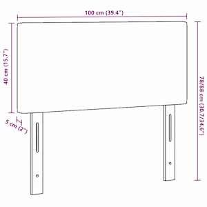 LED hlavová deska s čelo Tmavě šedá 100 cm Polyester - obrázek 10