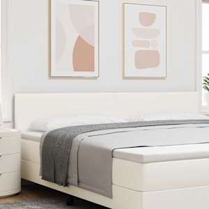 LED glava postelje z LED trakami krema 200 cm Žametna tkanina