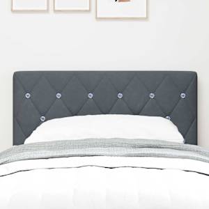 LED hlavová deska s LED pásky s čelo Tmavě šedá 80 cm samet - obrázek 3