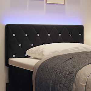LED hlavová deska s LED pásky s čelo Černý 90 cm samet - obrázek 4