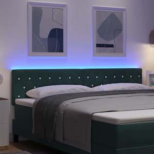 LED hlavová deska s čelo Tmavě zelená 180 cm Polyester - obrázek 4
