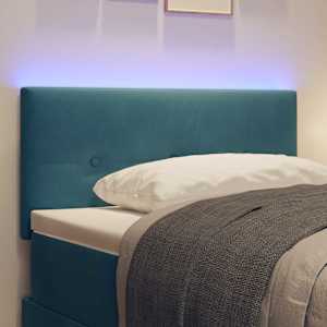 LED hlavová deska s LED pásovými světly Modrá 80 cm Polyester - obrázek 4
