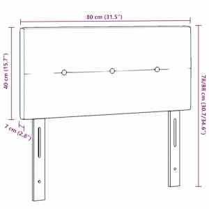 LED hlavová deska s LED pásovými světly Modrá 80 cm Polyester - obrázek 10