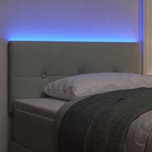 LED hlavová deska s LED pásky Světle šedá 100 cm samet - obrázek 4