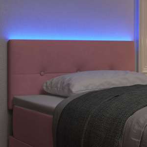 LED hlavová deska s LED pásovými světly Růžová 100 cm Polyester - obrázek 4