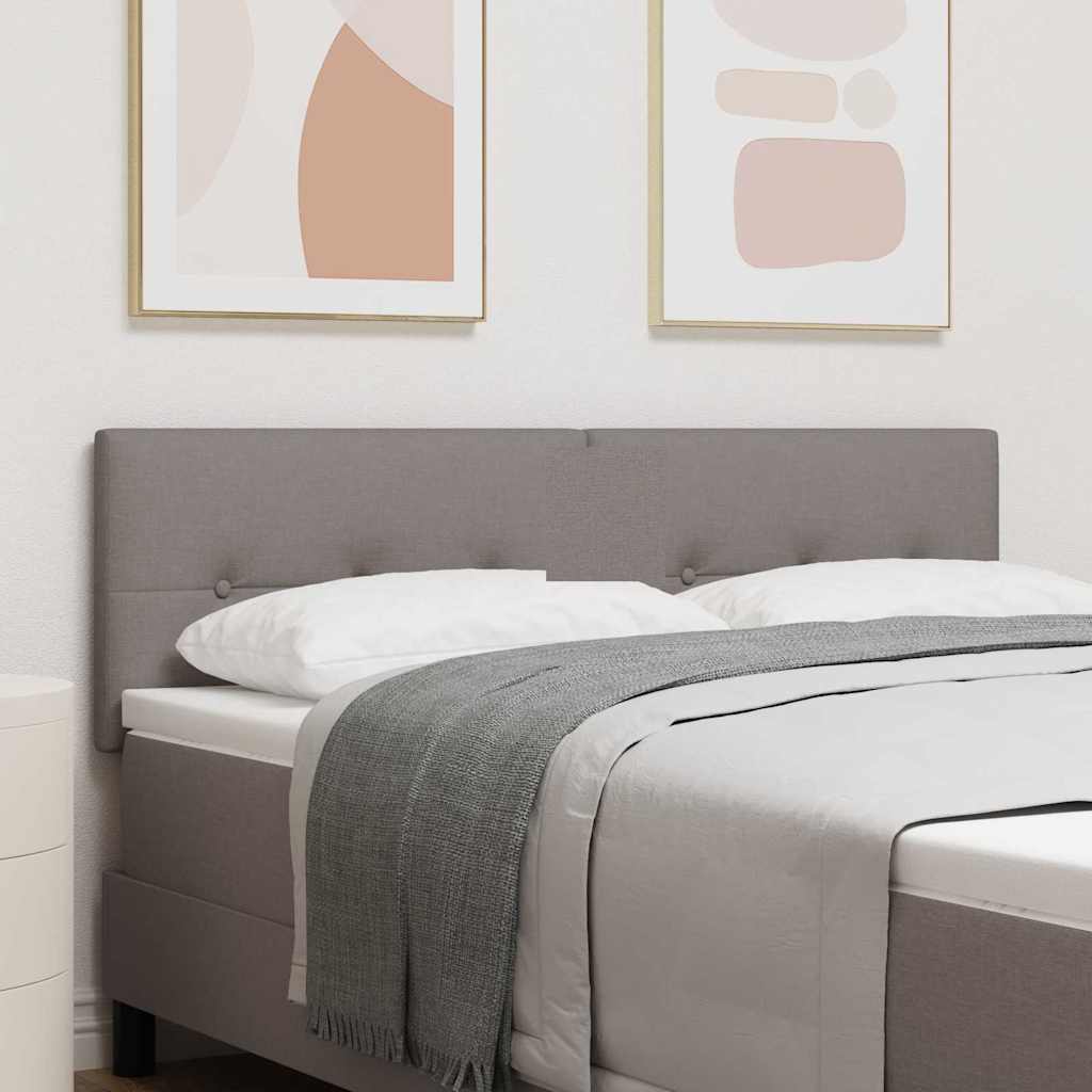 LED Hovedgærde Med Knapper Taupe 72 cm Stof