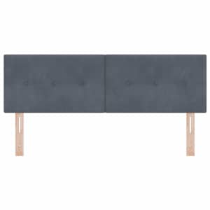 LED hlavová deska s LED pásky Šedý 144 cm samet - obrázek 5